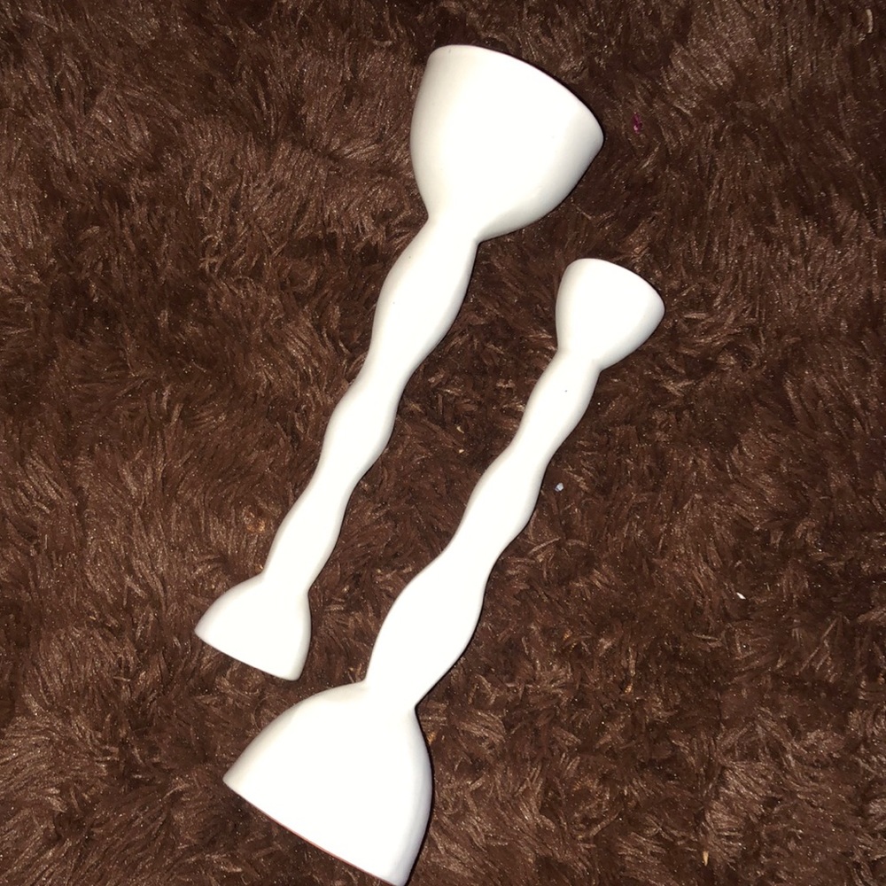 Molde Portugal tall candlestick holders.